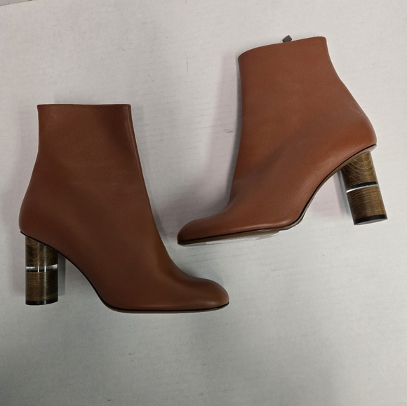 NEOU Stan clowesia 80 leather ankle boots Brown Woman's Size 40 1/2 Heeled Boots - Picture 7 of 16